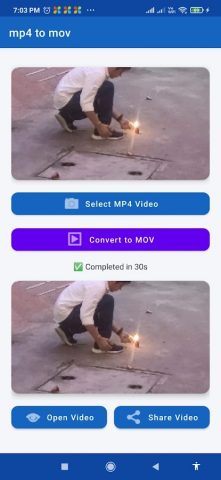 mp4 to mov converter для Android — скриншот 1
