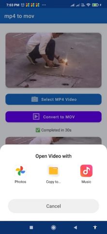 mp4 to mov converter для Android — скриншот 4