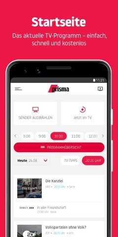 prisma – deine TV-Programm-App для Android — скриншот 1