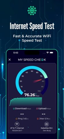 тест скорости интернета — WiFi для iOS — скриншот 2