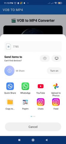 vob to mp4 converter для Android — скриншот 1