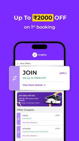 zingbus Book Bus Ticket online для Android — скриншот 2
