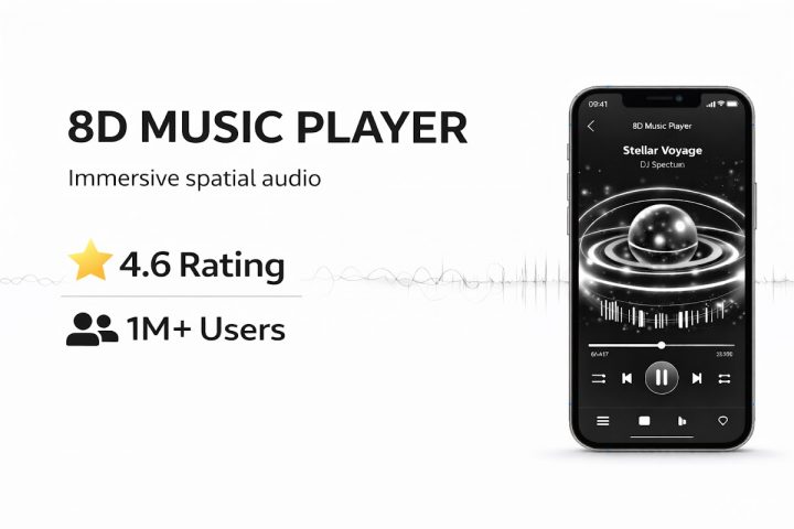 8D музыкальный плеер для Android — скриншот 1