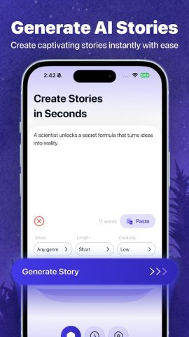 AI Story Generator — Story AI для Android — скриншот 3