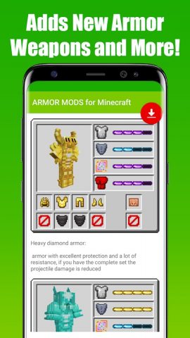 ARMOR MODS for Minecraft для Android — скриншот 3