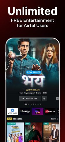 Airtel Xstream Play: 25+ OTTs для Android — скриншот 4