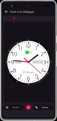 Аналоговые Часы Живые Обои для Android — скриншот 1