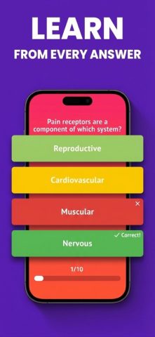Anatomy and Physiology Quiz. для iOS — скриншот 3