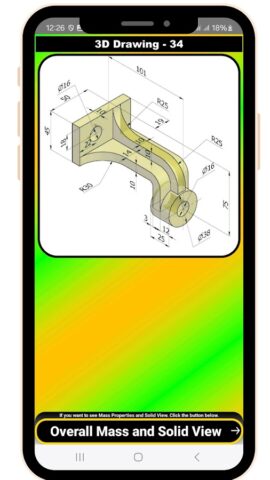 AutoCAD Drawing 2D 3D Exercise для Android — скриншот 4