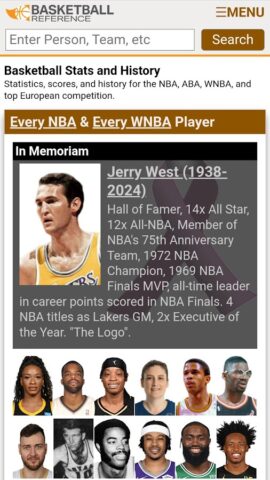 Basketball Reference для Android — скриншот 2