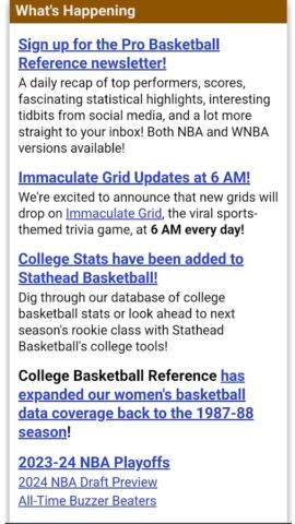 Basketball Reference для Android — скриншот 5