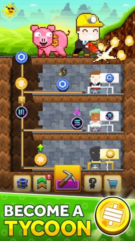 Bitcoin Miner Idle Tycoon Game для Android — скриншот 1