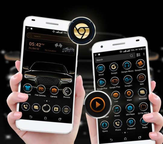 Black Car Launcher Theme — скриншот 1