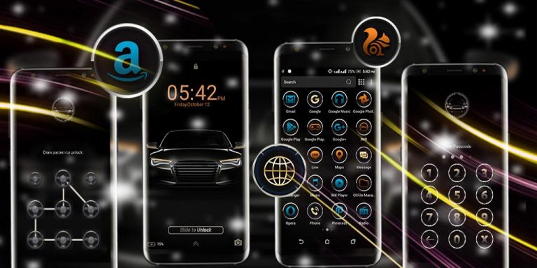 Black Car Launcher Theme — скриншот 2