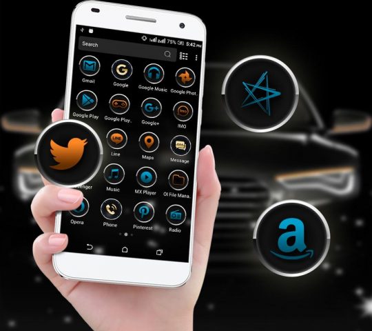 Black Car Launcher Theme — скриншот 3