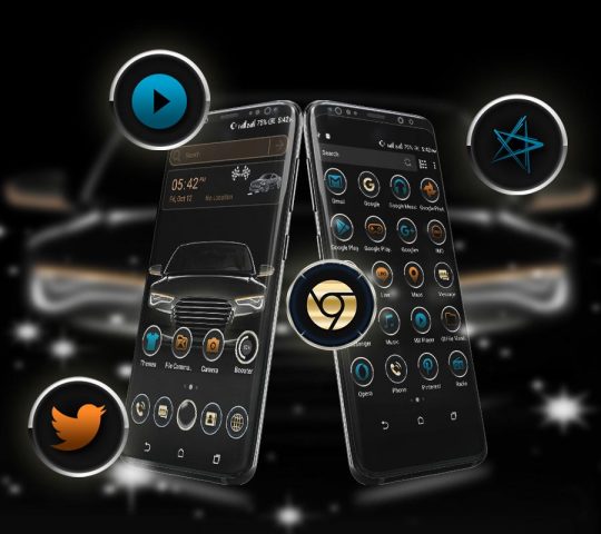 Black Car Launcher Theme — скриншот 4