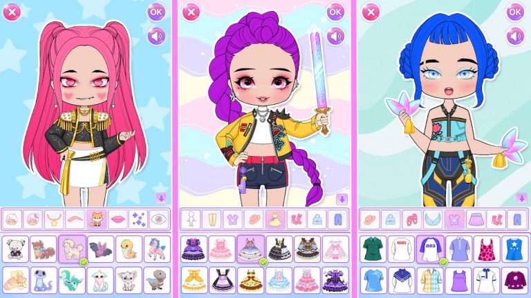 Чиби Мейкер: Одевалки Кукол для Android — скриншот 1