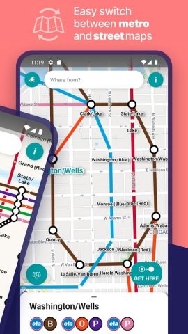 Chicago L Metro Map для Android — скриншот 2