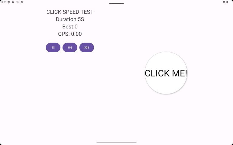 Click Speed Test для Android — скриншот 5