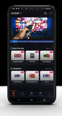 Cloud tv app для Android — скриншот 1