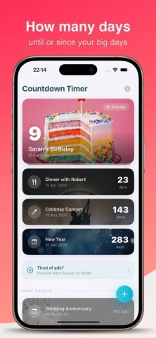 Countdown Day · Widget & Timer для iOS — скриншот 3