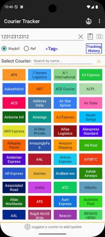 Courier Tracker Multi для Android — скриншот 1