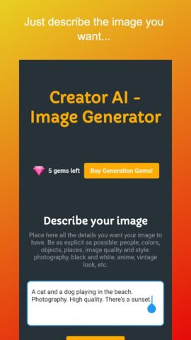 Creator AI — Image Generator для Android — скриншот 1