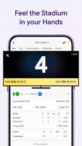 Cricket Guru — Fast Live Score для Android — скриншот 2