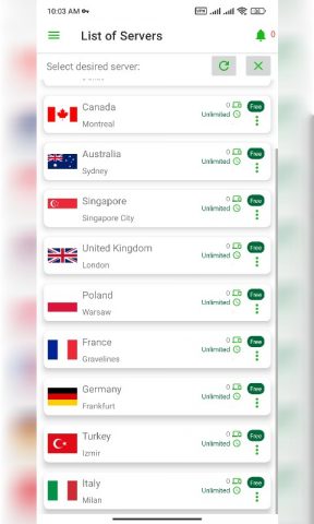 Cyber VPN для Android — скриншот 2
