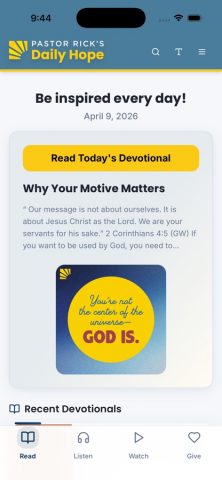 Daily Hope для iOS — скриншот 1