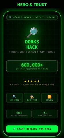 Dorks — Hack для Android — скриншот 1