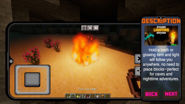 Dynamic Light Mod Minecraft PE — скриншот 2