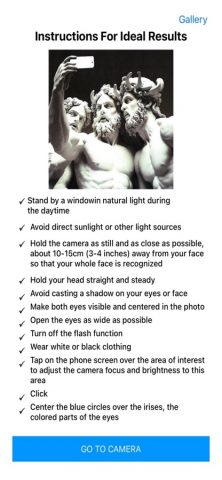 Eye Color Analyzer — UNiKA для iOS — скриншот 1