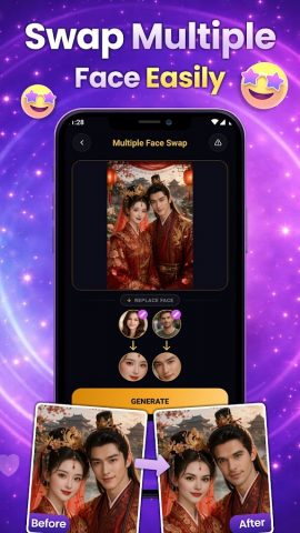 Face Over: AI Face Swap App для Android — скриншот 2