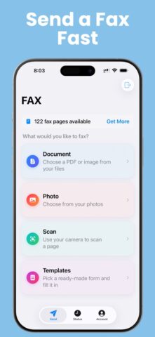 Faxeau: Send Fax from Phone для iOS — скриншот 1