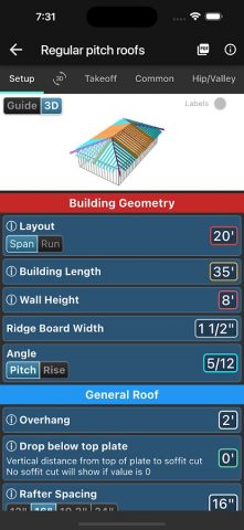Feet & Inch Construction Calc для Android — скриншот 4
