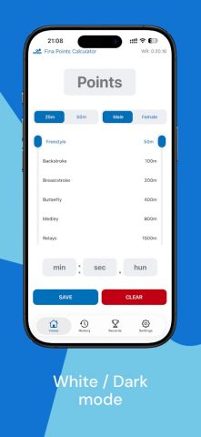 Fina Points Calculator для Android — скриншот 4