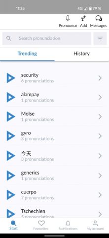 Forvo Pronunciation Guide — скриншот 2