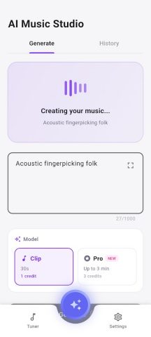 Guitar Tuner & AI Music Studio — скриншот 2