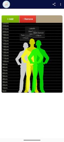 Height Comparison Tool для Android — скриншот 1