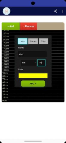 Height Comparison Tool для Android — скриншот 4