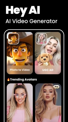 Hey — AI Gen Avatar Video для Android — скриншот 1