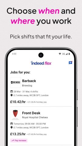 Indeed Flex для Android — скриншот 1