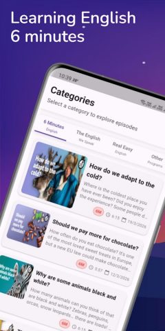 Learning English — 6 minutes для Android — скриншот 1