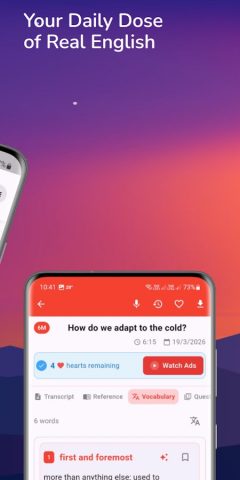 Learning English — 6 minutes для Android — скриншот 2