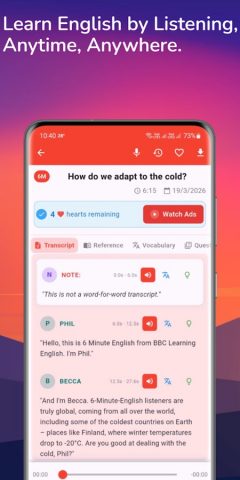 Learning English — 6 minutes для Android — скриншот 3