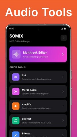 MP3 Cutter and Merger – SOMIX для Android — скриншот 1