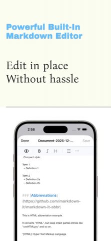 Markdown в PDF Конвертер для iOS — скриншот 2