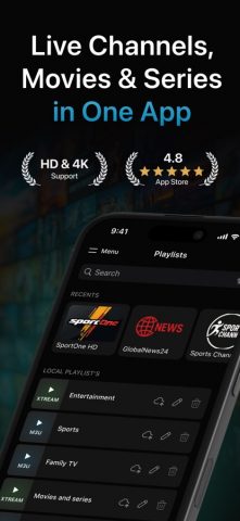 Mega IPTV — m3u Player для iOS — скриншот 1
