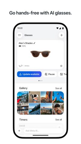 Meta AI — Assistant & Glasses для Android — скриншот 3